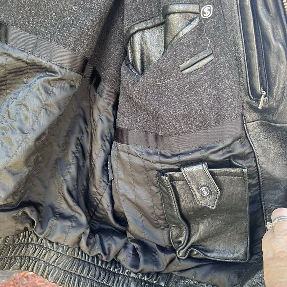 Joseph & Feiss Black Lambskin Leather Jacket Coat XX Large  Zip Front Bomber - Picture 7 of 13